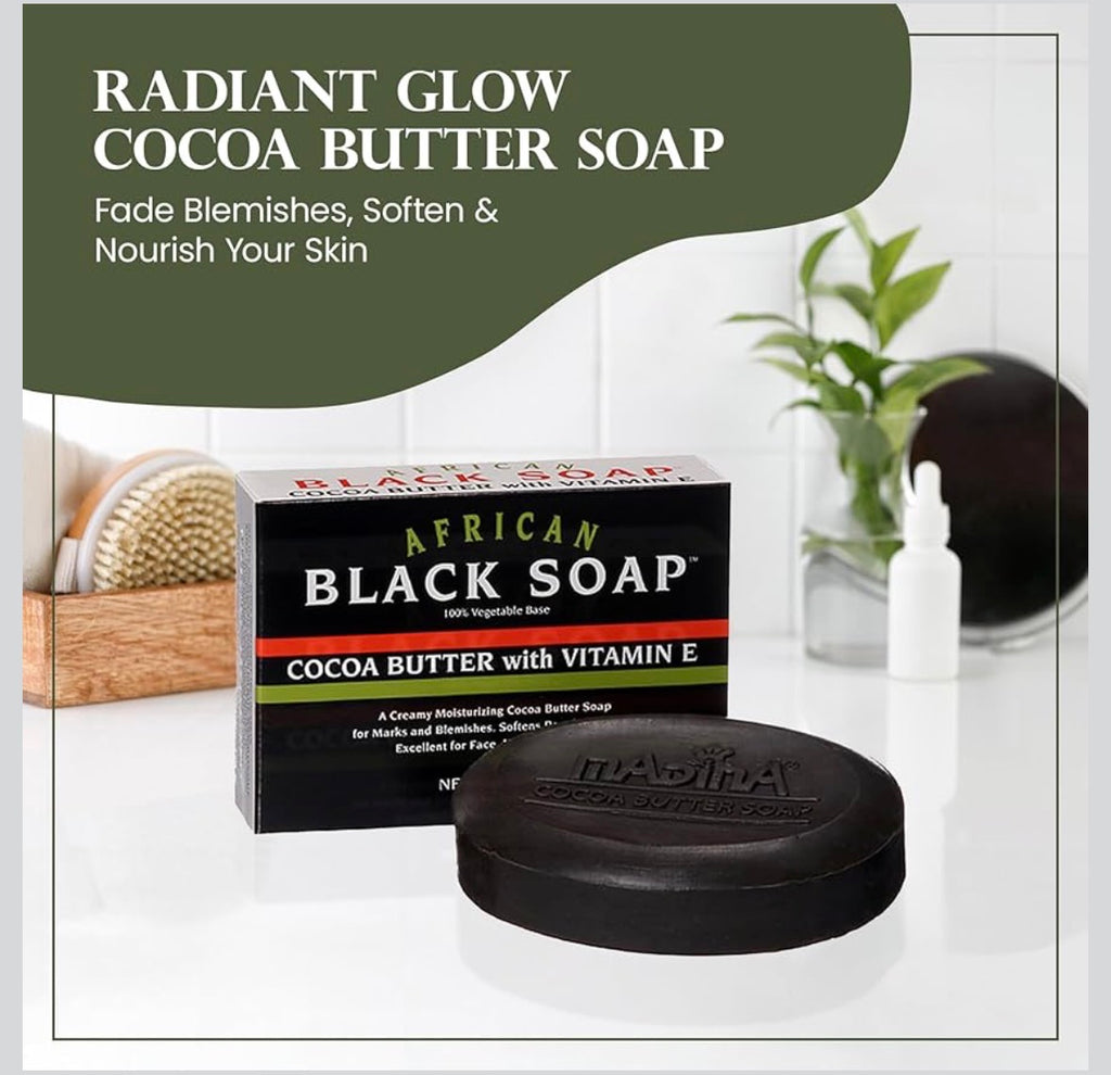 African Black Soap Cocoa Butter and Vitamin E