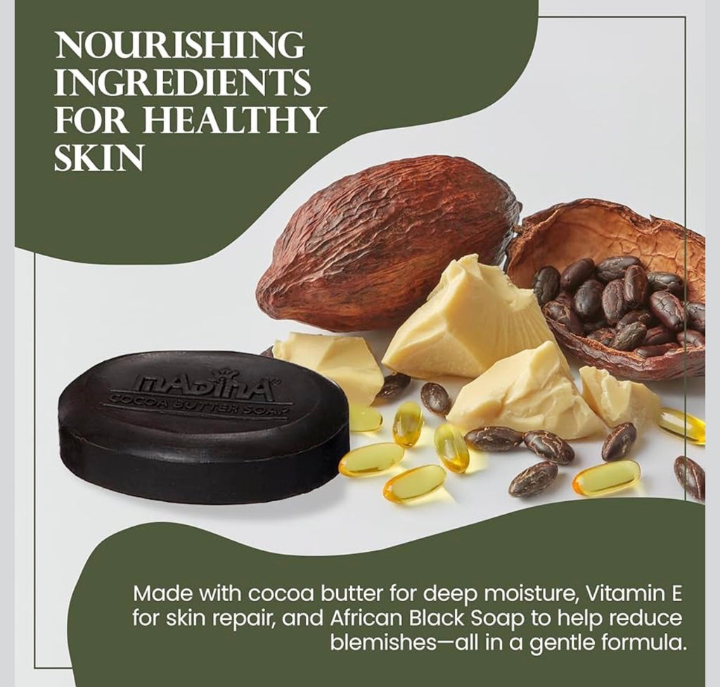 African Black Soap Cocoa Butter and Vitamin E