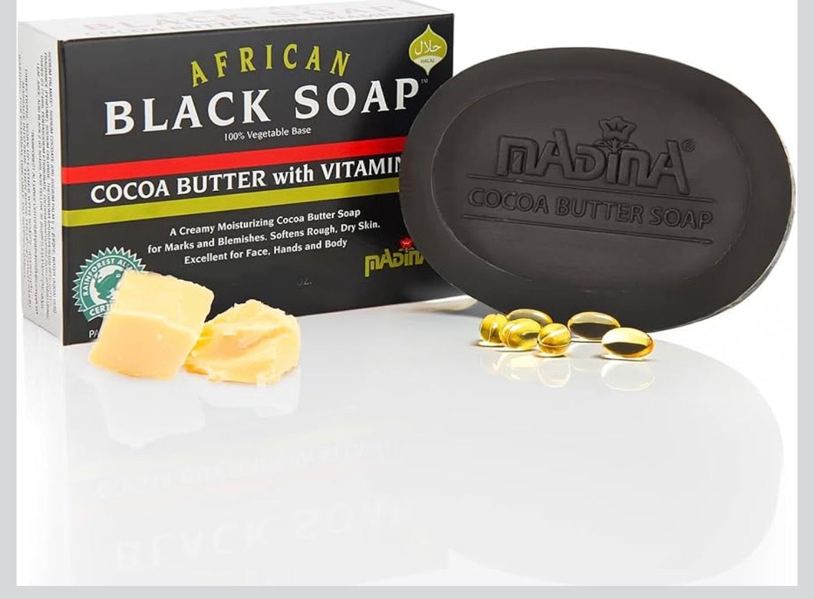 African Black Soap Cocoa Butter and Vitamin E