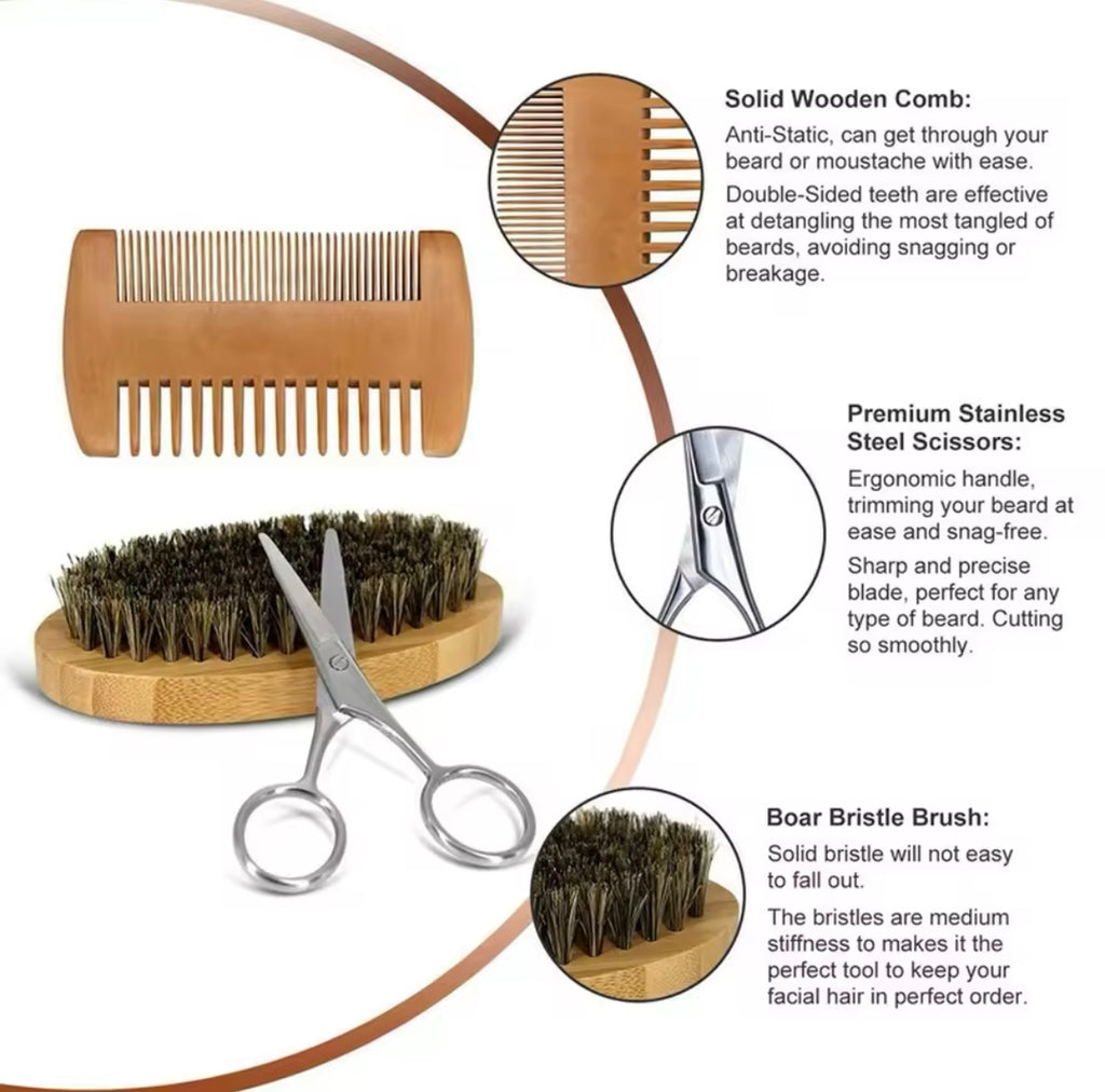 100% Pure and Natural Beard Care Kit