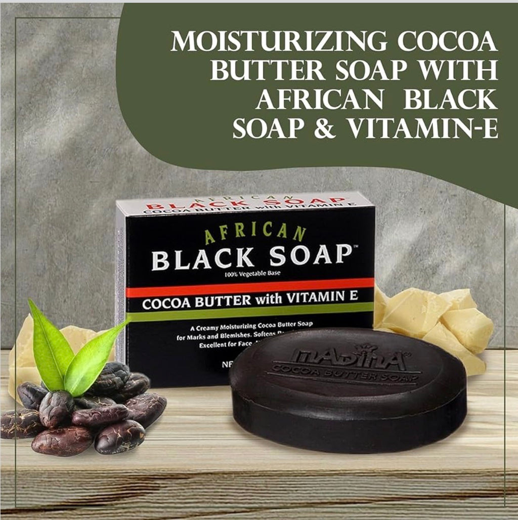 African Black Soap Cocoa Butter and Vitamin E