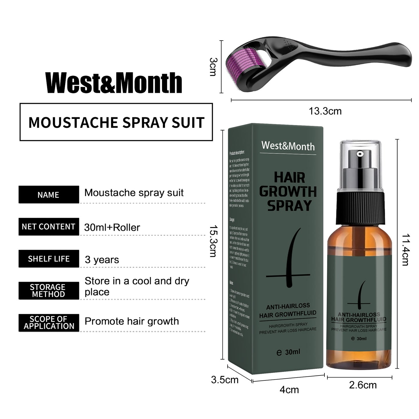 Men' s Beard Growth Roller Set