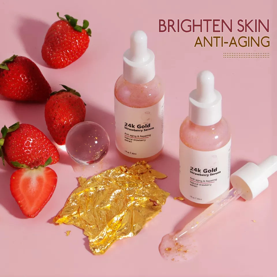 24K Gold Strawberry Face Serum