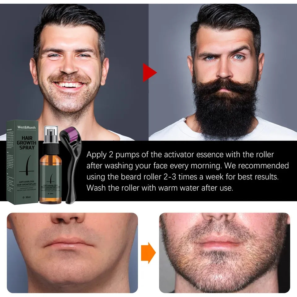 Men' s Beard Growth Roller Set