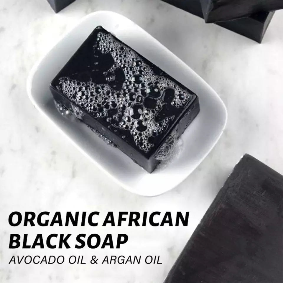 Organic African Black Soap with Avocado and Argan Oil